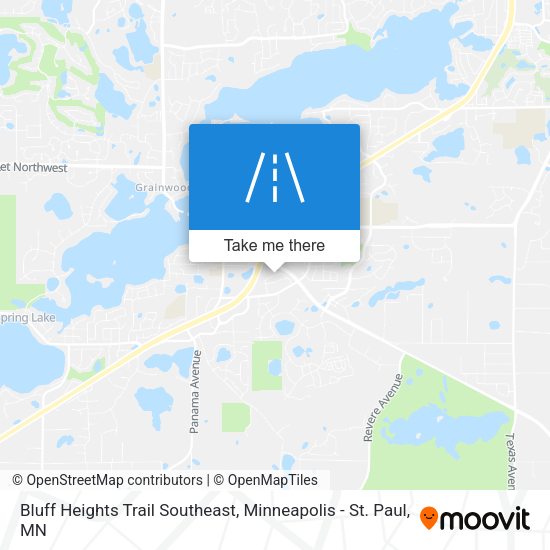 Bluff Heights Trail Southeast map
