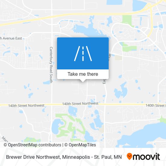 Brewer Drive Northwest map