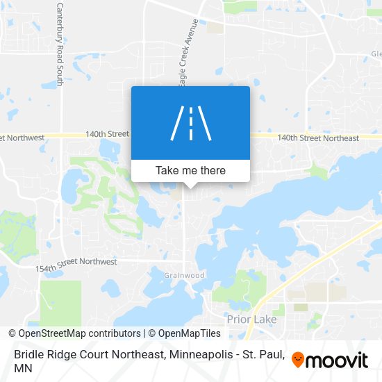 Mapa de Bridle Ridge Court Northeast