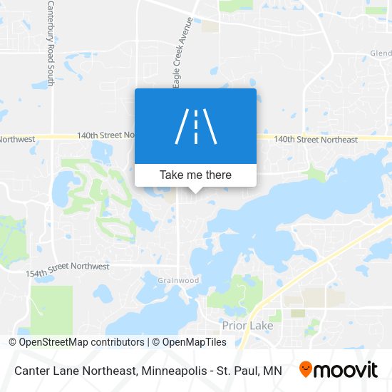 Mapa de Canter Lane Northeast