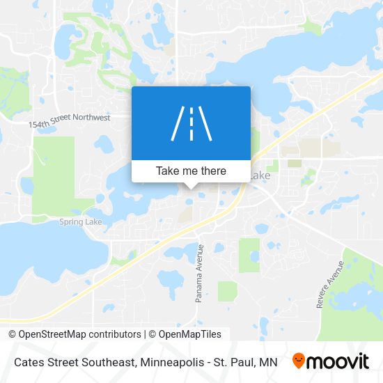 Cates Street Southeast map