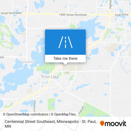 Mapa de Centennial Street Southeast
