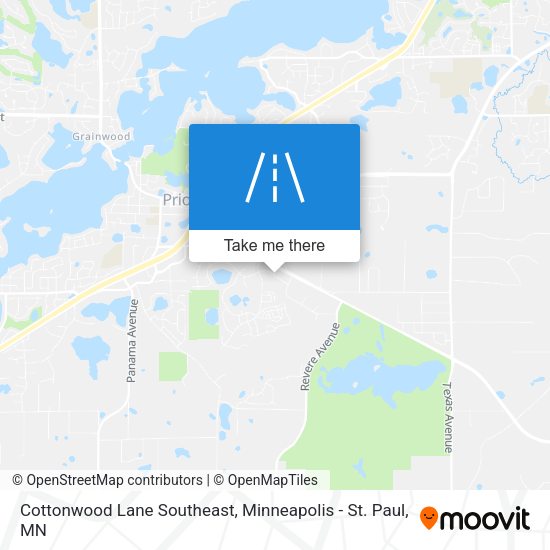 Cottonwood Lane Southeast map