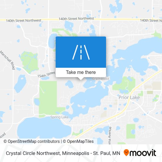 Crystal Circle Northwest map