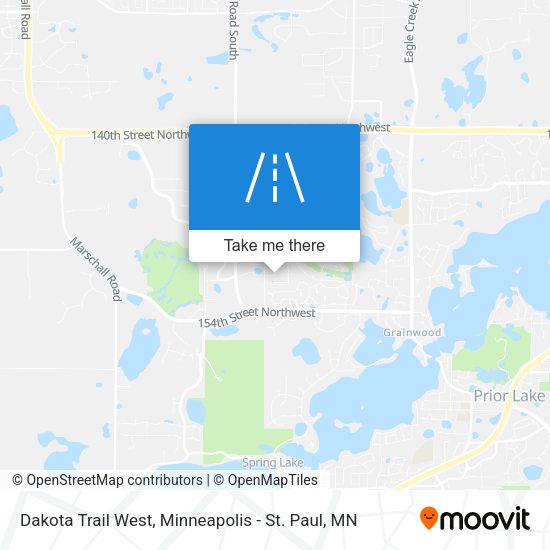 Mapa de Dakota Trail West