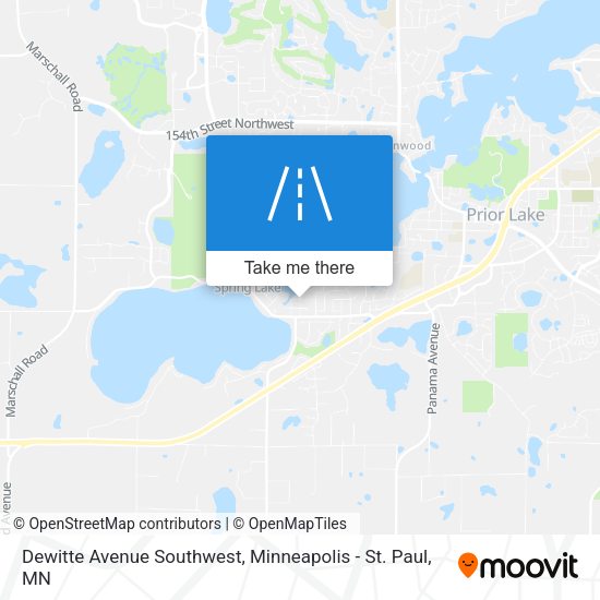 Dewitte Avenue Southwest map
