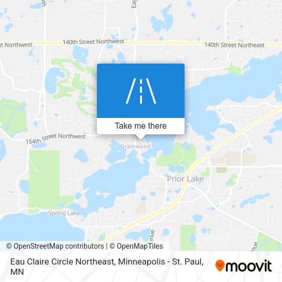 Eau Claire Circle Northeast map