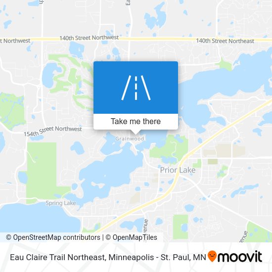 Eau Claire Trail Northeast map