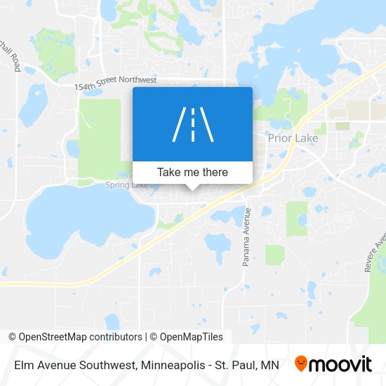 Mapa de Elm Avenue Southwest