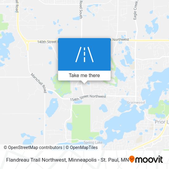 Mapa de Flandreau Trail Northwest