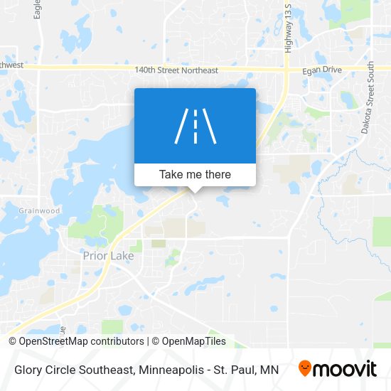 Glory Circle Southeast map