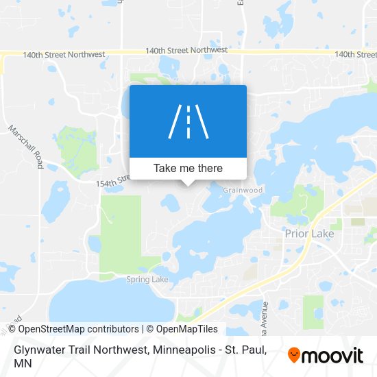 Mapa de Glynwater Trail Northwest