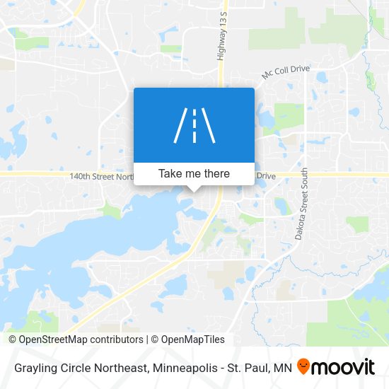 Grayling Circle Northeast map