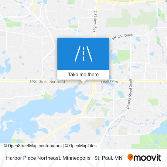 Harbor Place Northeast map