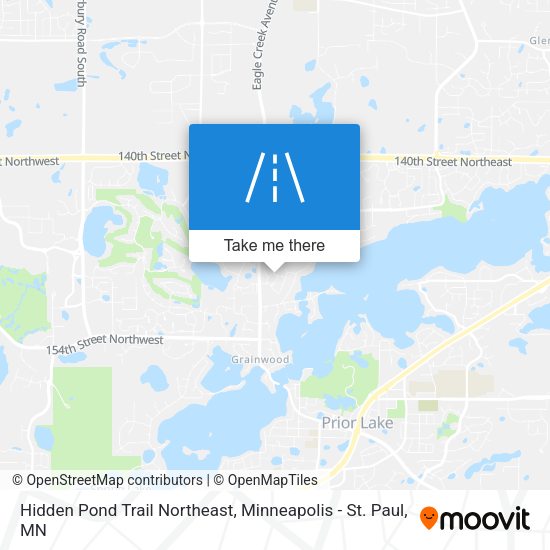 Mapa de Hidden Pond Trail Northeast