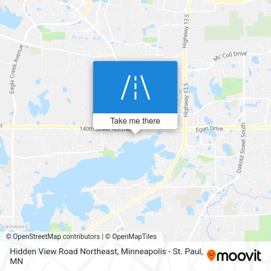 Hidden View Road Northeast map