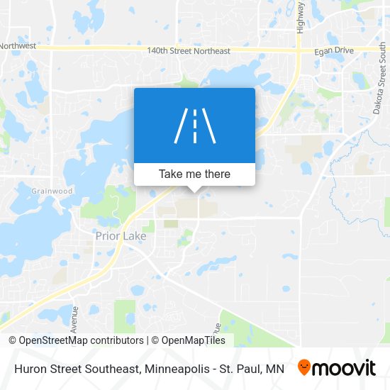 Mapa de Huron Street Southeast