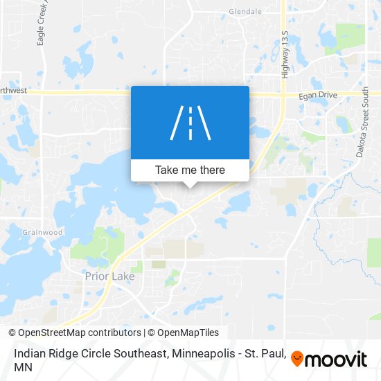 Indian Ridge Circle Southeast map