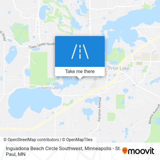 Inguadona Beach Circle Southwest map