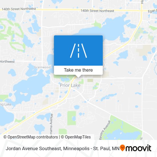 Jordan Avenue Southeast map