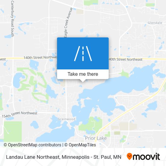 Landau Lane Northeast map