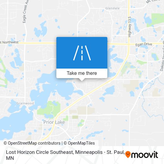Lost Horizon Circle Southeast map