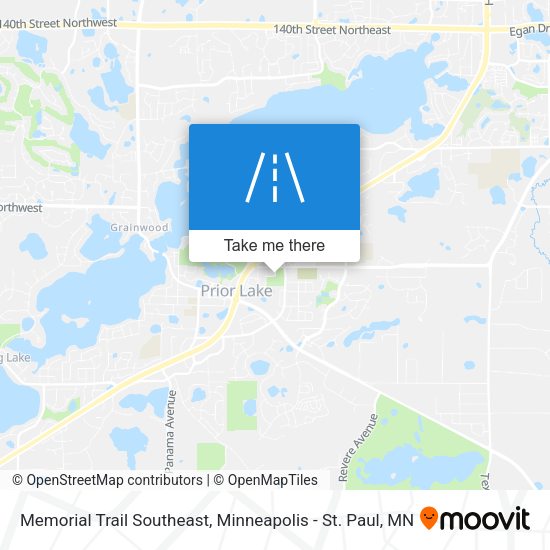 Memorial Trail Southeast map