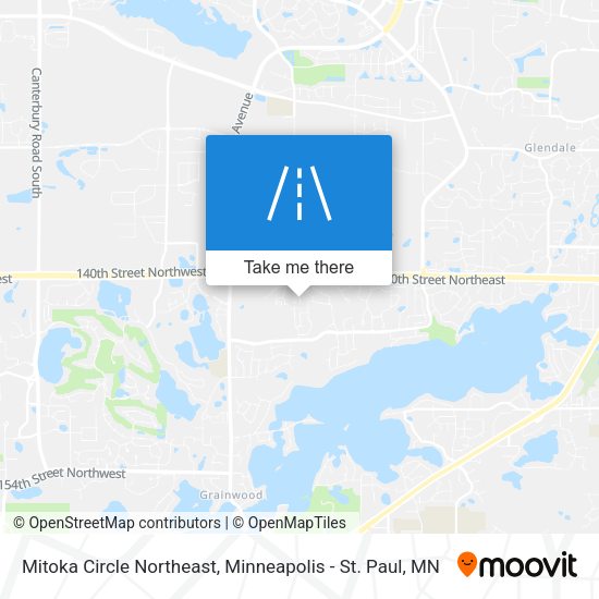 Mapa de Mitoka Circle Northeast