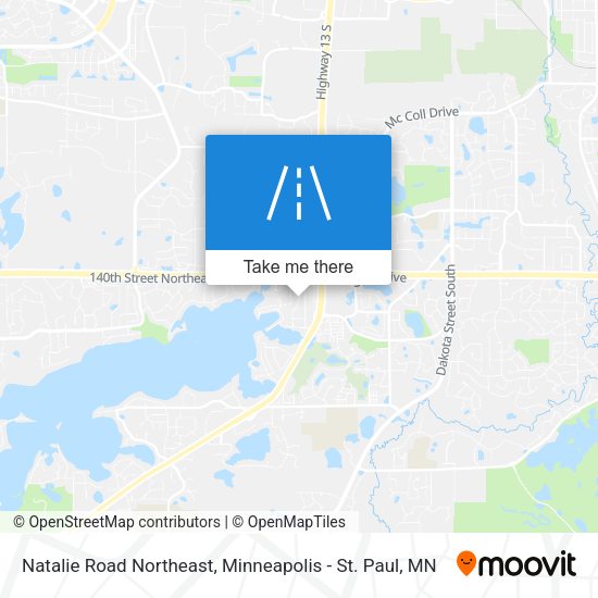 Natalie Road Northeast map