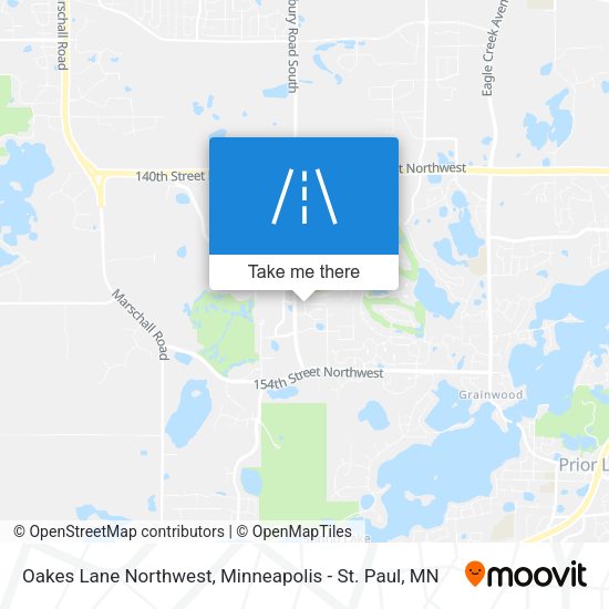 Mapa de Oakes Lane Northwest
