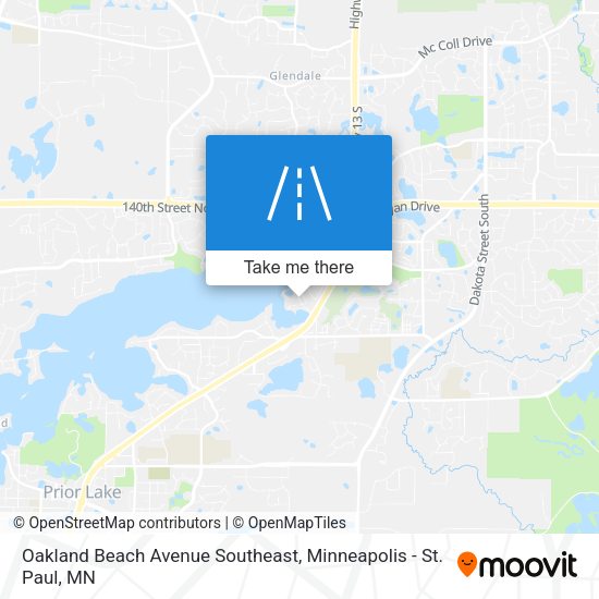 Mapa de Oakland Beach Avenue Southeast