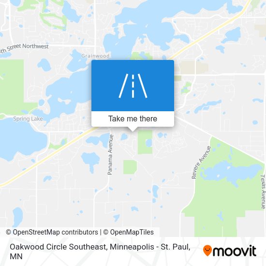 Oakwood Circle Southeast map