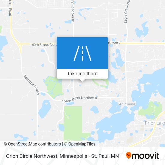 Mapa de Orion Circle Northwest