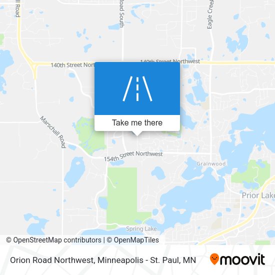Orion Road Northwest map