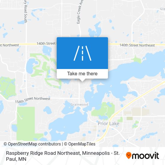 Raspberry Ridge Road Northeast map