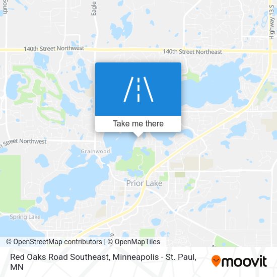 Mapa de Red Oaks Road Southeast