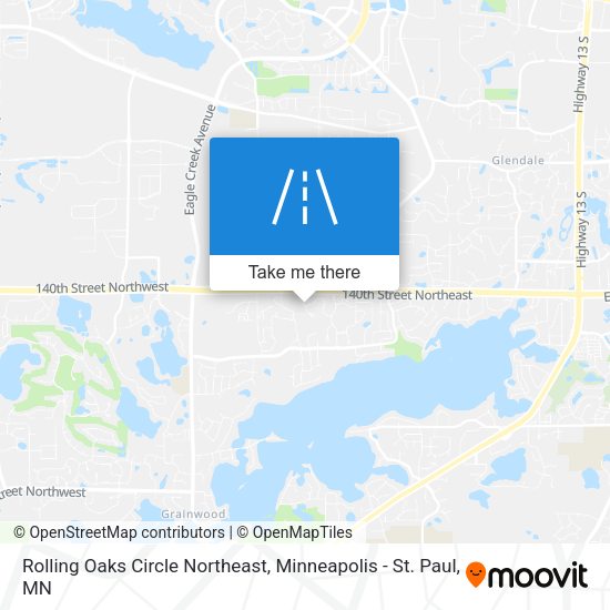 Rolling Oaks Circle Northeast map