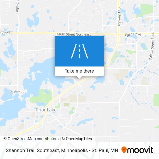 Shannon Trail Southeast map