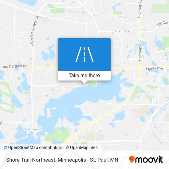 Mapa de Shore Trail Northeast