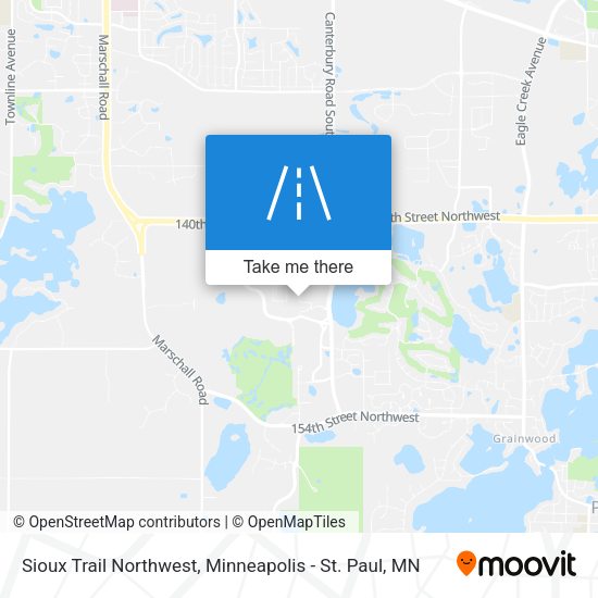 Sioux Trail Northwest map