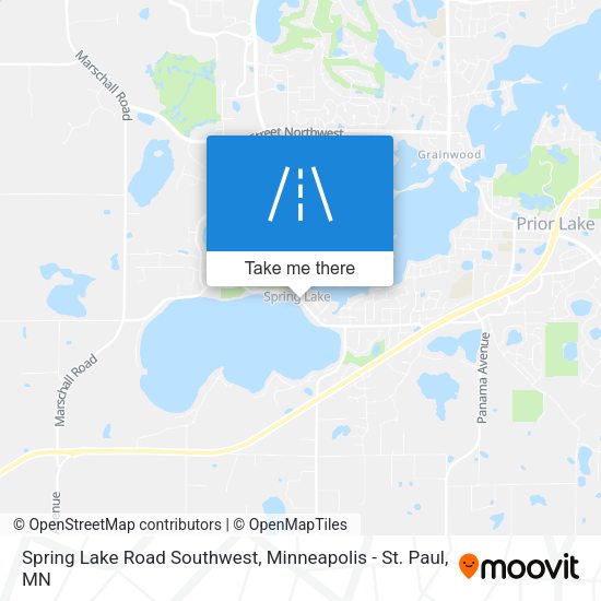 Spring Lake Road Southwest map