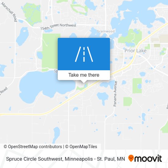 Spruce Circle Southwest map