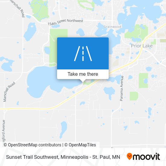 Sunset Trail Southwest map