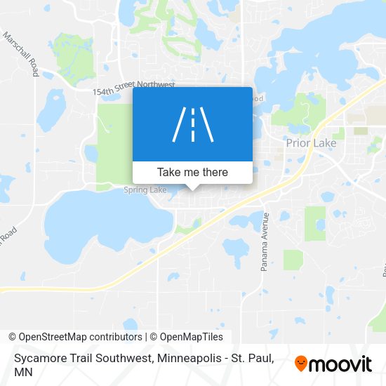 Sycamore Trail Southwest map