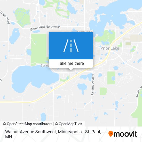 Walnut Avenue Southwest map