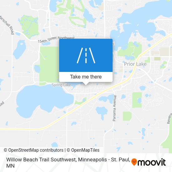 Willow Beach Trail Southwest map