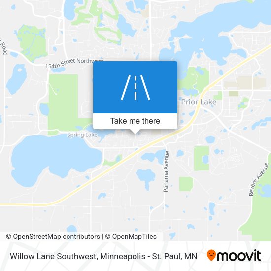 Willow Lane Southwest map