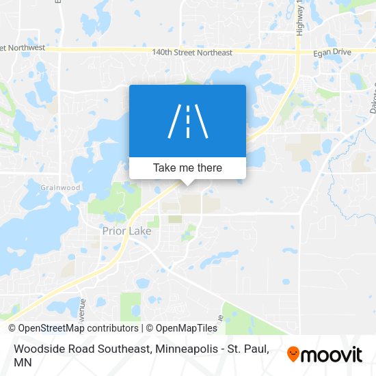 Mapa de Woodside Road Southeast