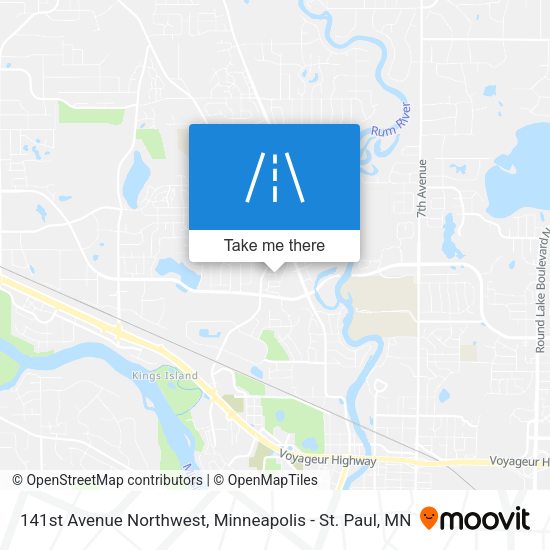 141st Avenue Northwest map