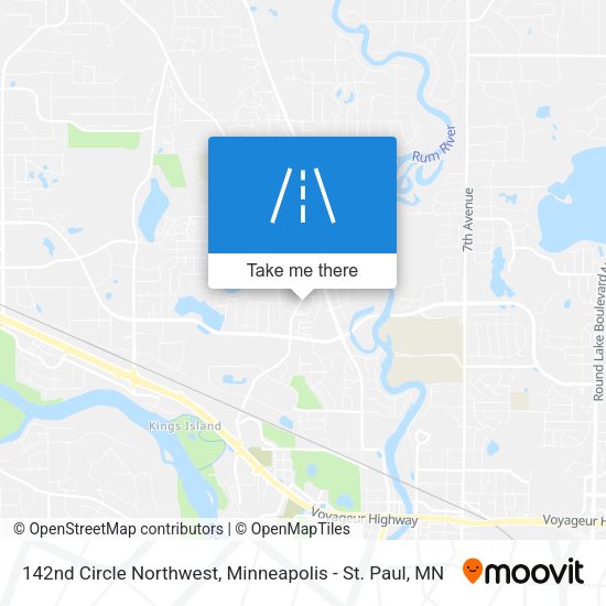 Mapa de 142nd Circle Northwest